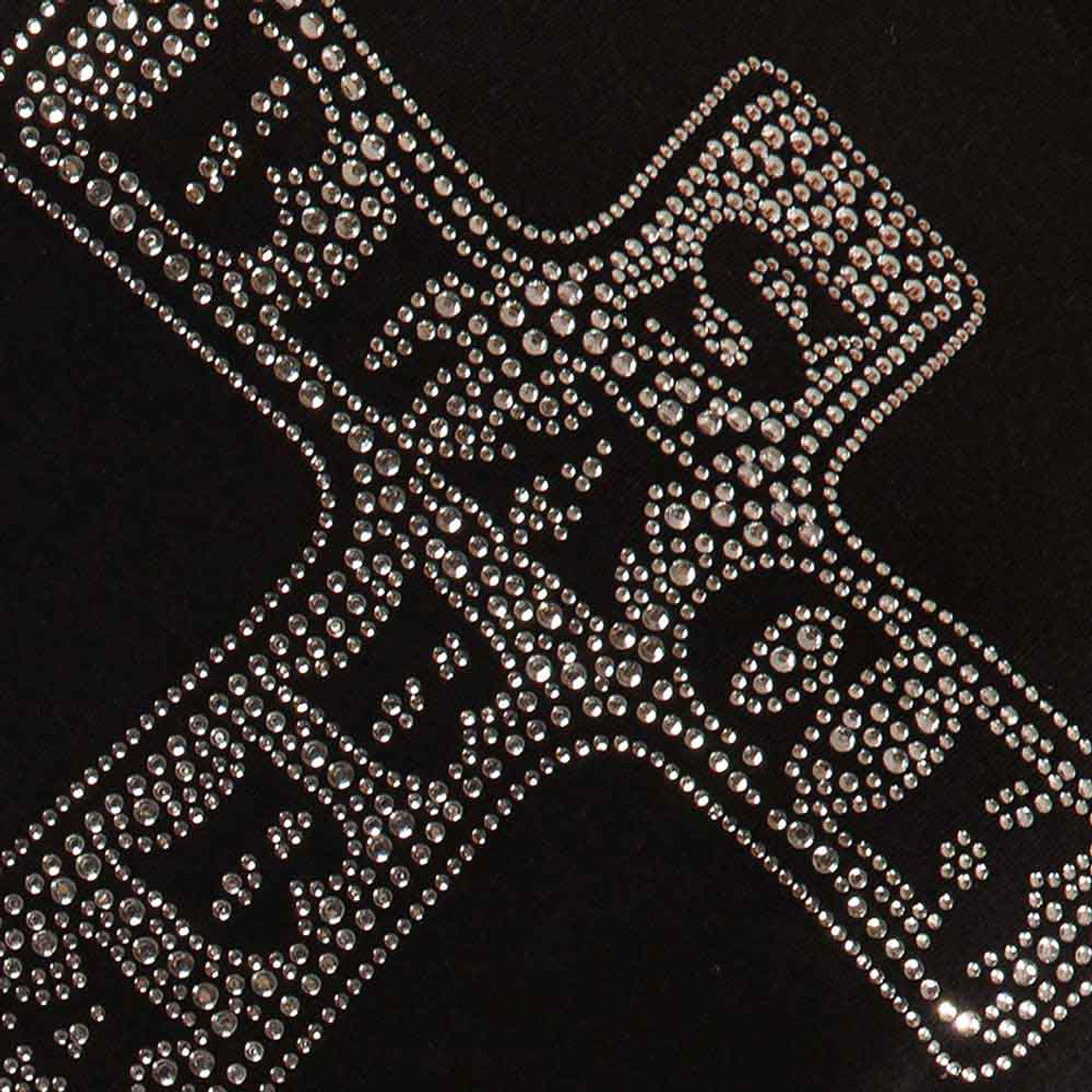 Black Sabbath Cross Diamante T-Shirt (Embellished)