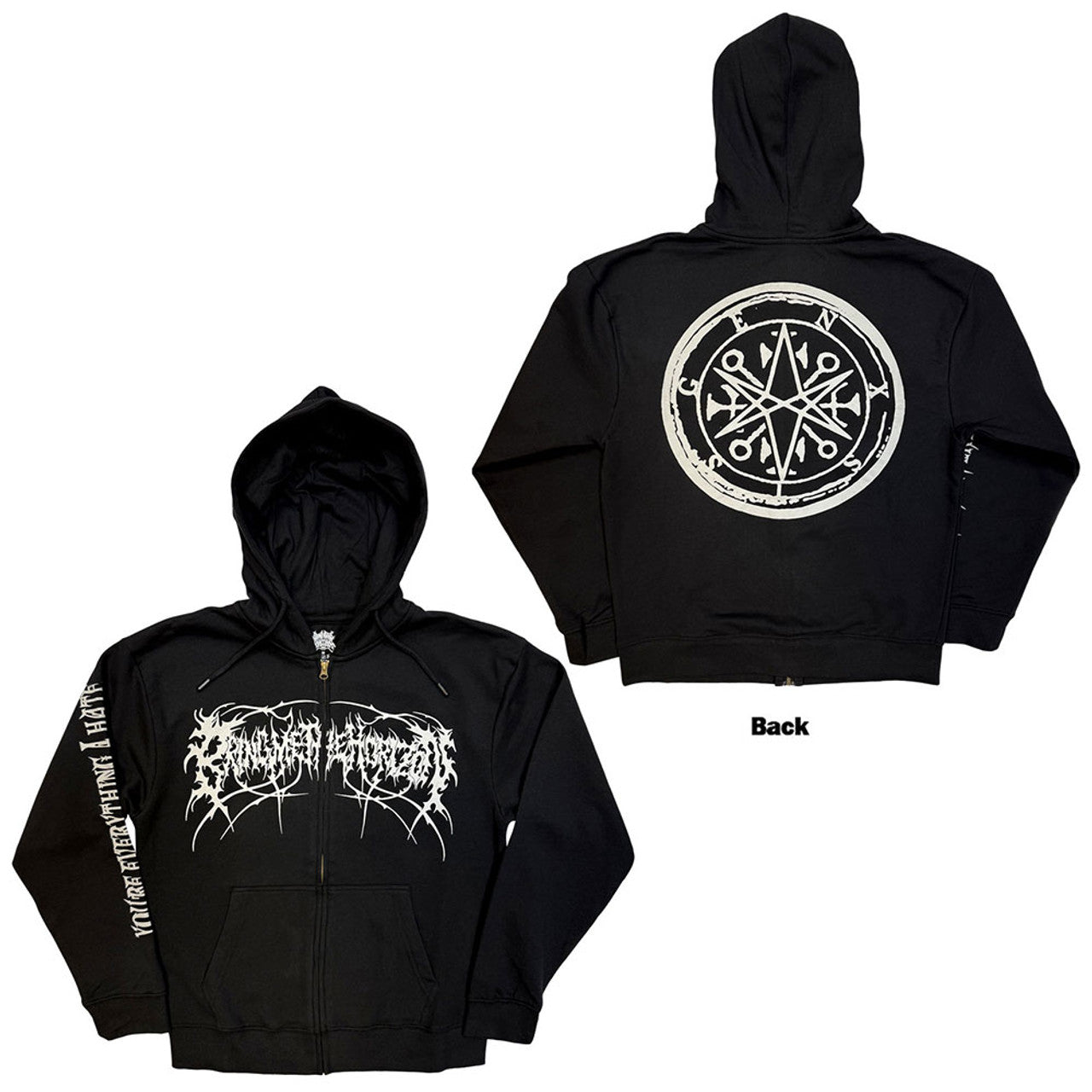 Bring Me The Horizon Metal Logo Genxsis Zip Up Hoodie