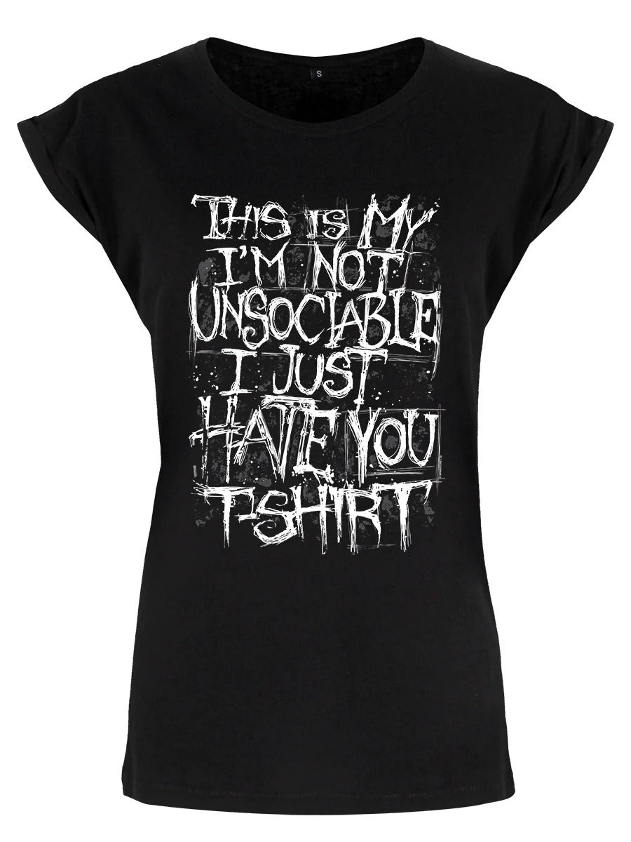 I'm Not Unsociable Ladies T-Shirt | Grindstore