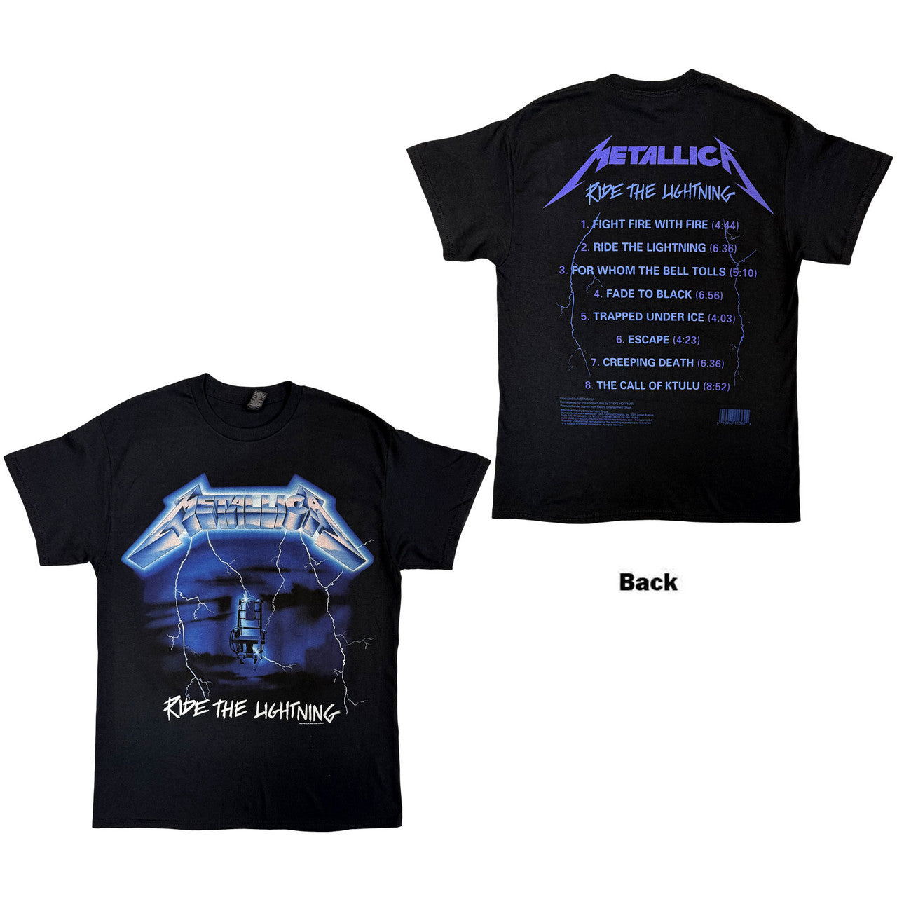 Metallica Ride The Lightning Tracks T-Shirt