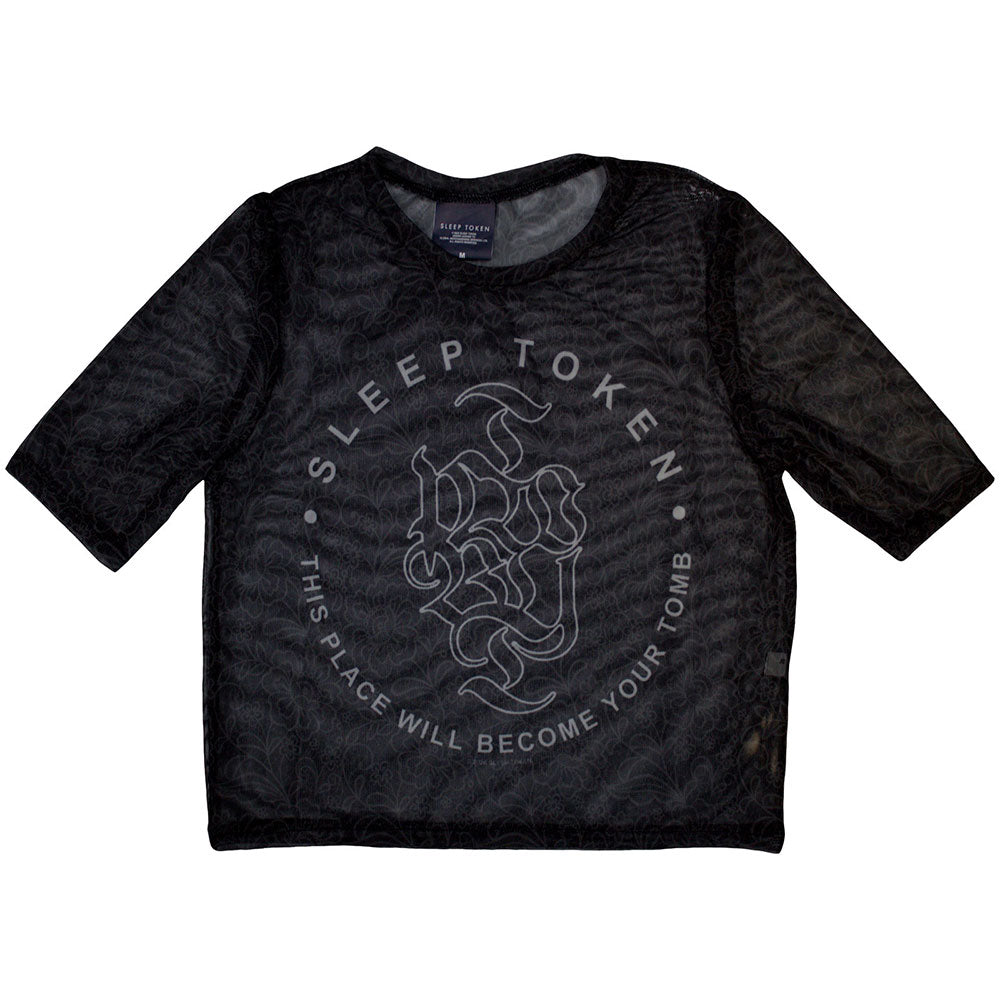 Sleep Token Tomb Mesh Crop Top