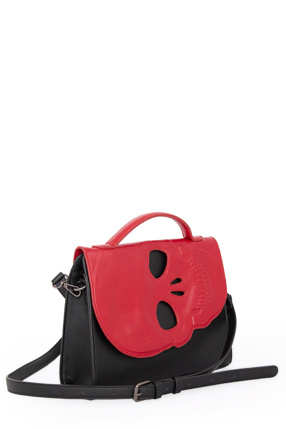 Tenebris Cut Out Skull Shoulder Bag | Banned Apparel