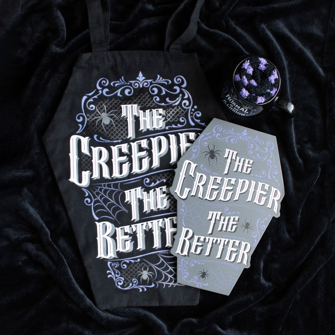 The Creepier The Better Coffin Shaped Tote Bag