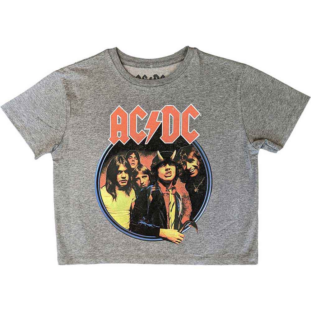 AC/DC Highway To Hell Circle Crop Top