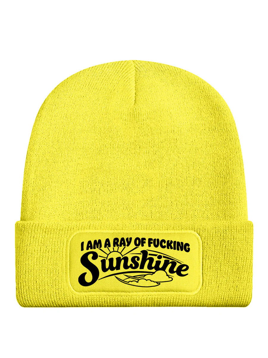 A Ray Of Fucking Sunshine Yellow Neon Beanie