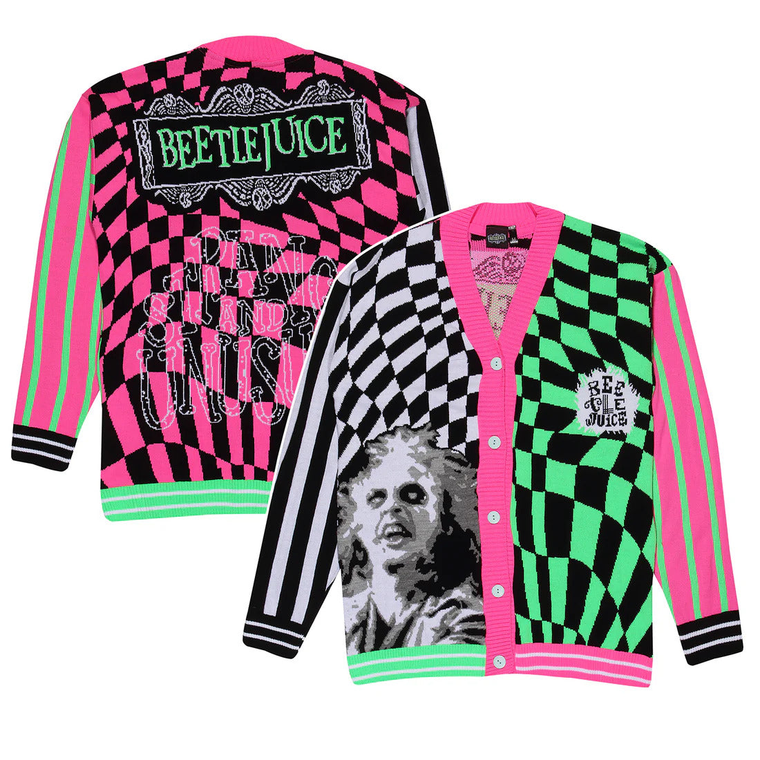 Beetlejuice Showtime Strange And Unusual Knitted Cardigan