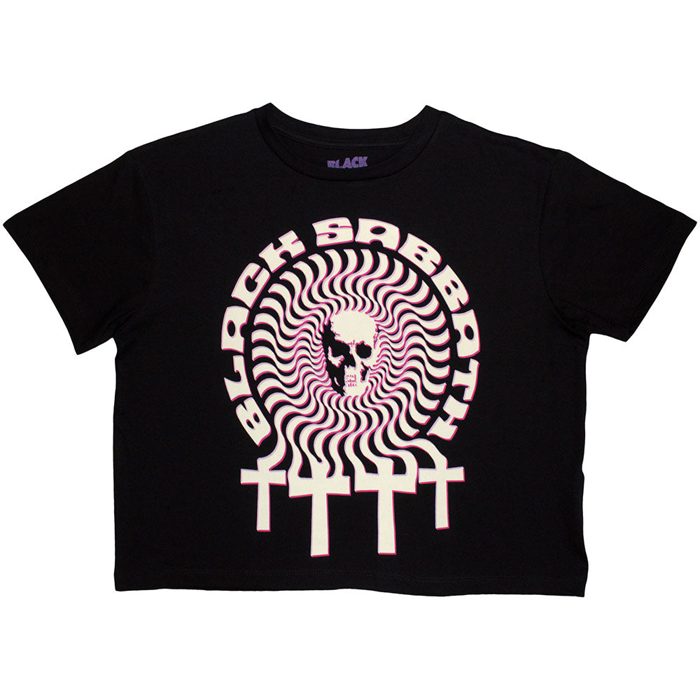 Black Sabbath Hypnotic Skull Crop Top