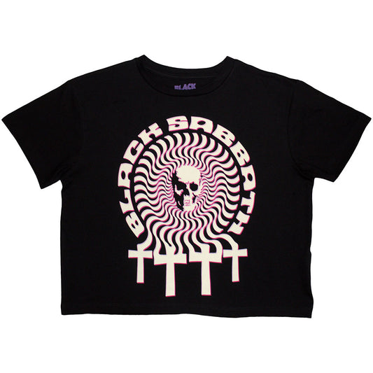 Black Sabbath Hypnotic Skull Crop Top