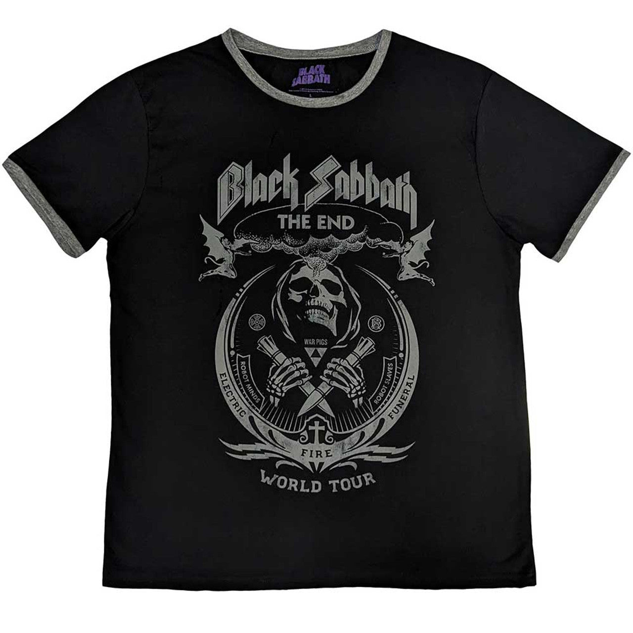Black Sabbath The End Mushroom Cloud Ringer T-Shirt