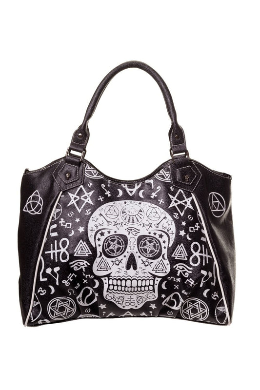 Black Skull Pentagram Handbag | Banned Apparel