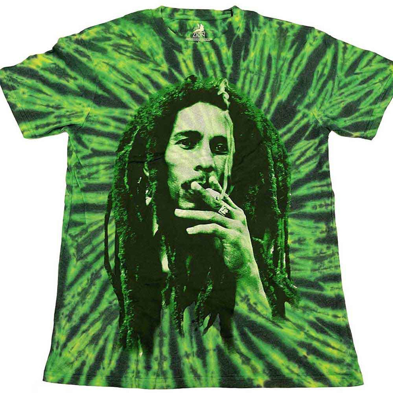 Bob Marley Smoke T-shirt (Green) (Wash Collection)