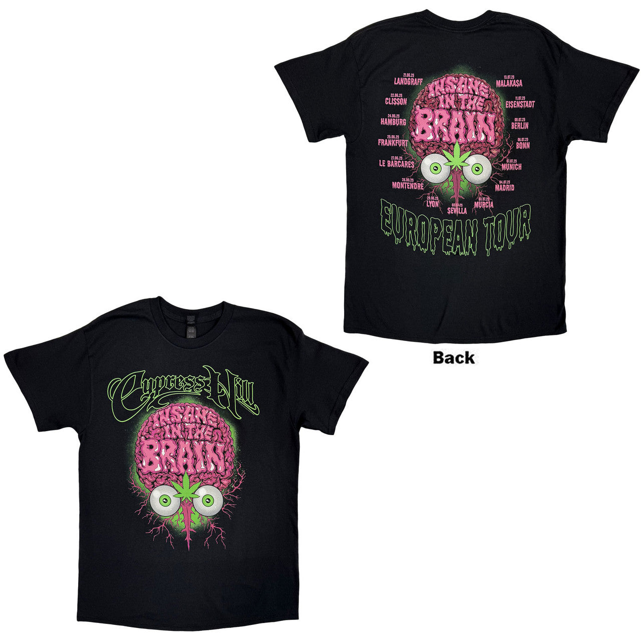 Cypress Hill Insane In The Brain EU Tour '25 T-Shirt
