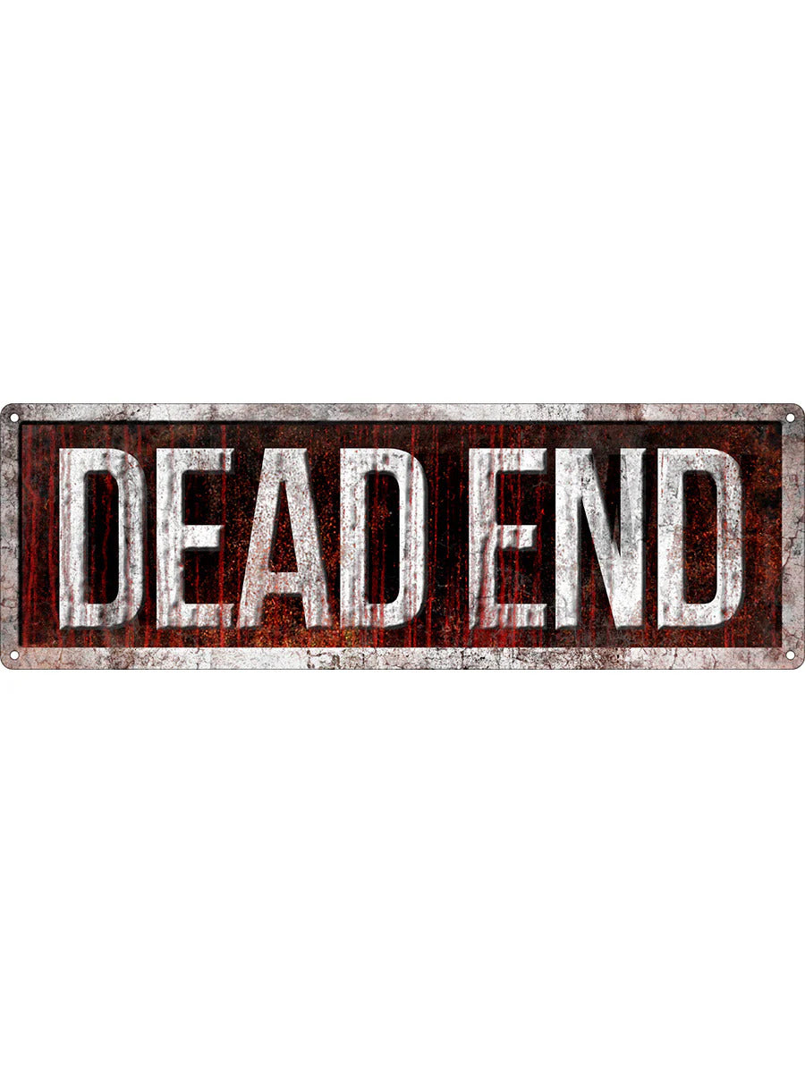 Dead End Slim Tin Sign | Grindstore