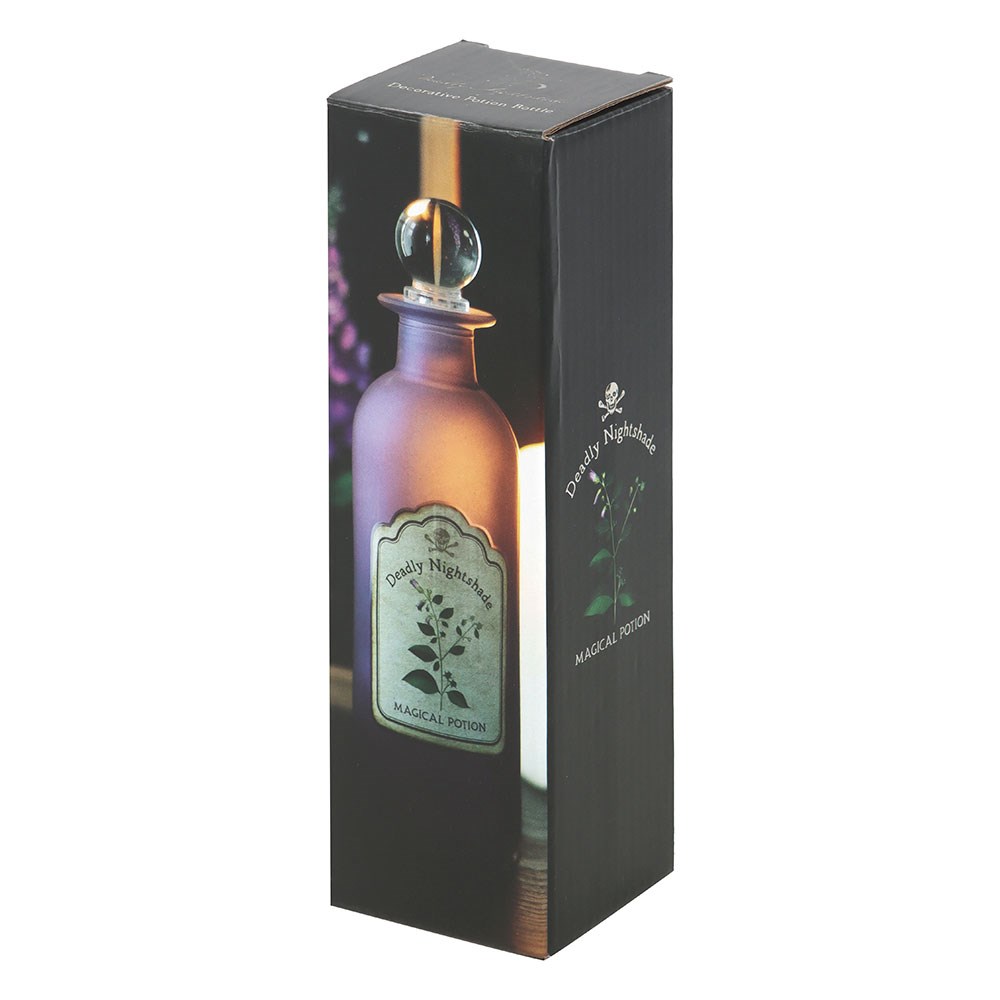 Deadly Nightshade Decorative Glass Potion Bottle