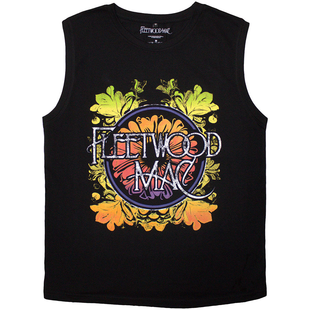 Fleetwood Mac Circle Floral Logo Tank T-shirt