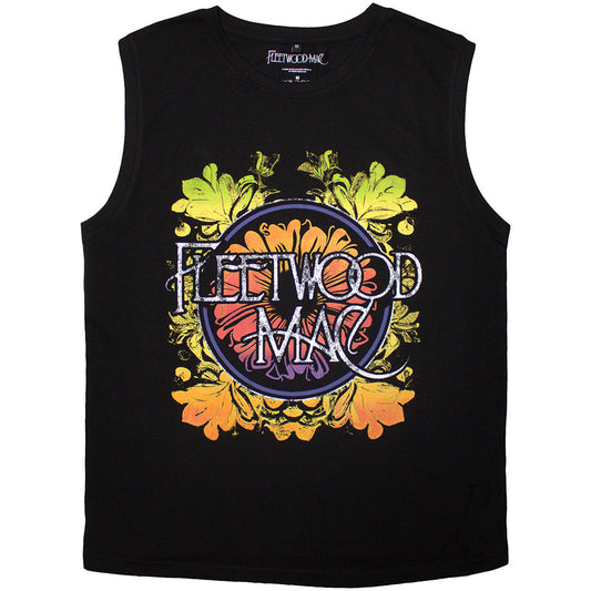 Fleetwood Mac Circle Floral Logo Tank T-shirt