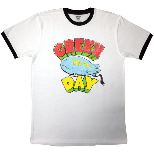 Green Day Bad Year Blimp Ringer T-Shirt