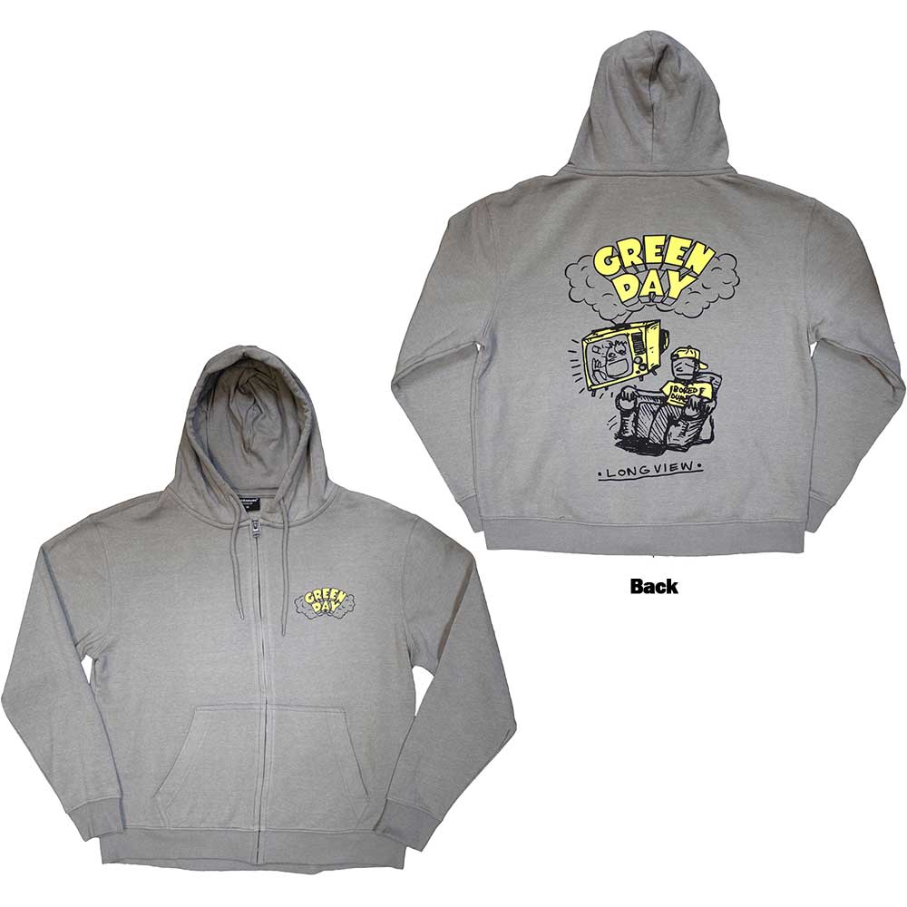 Green Day Longview Doodle Zip Up Hoodie