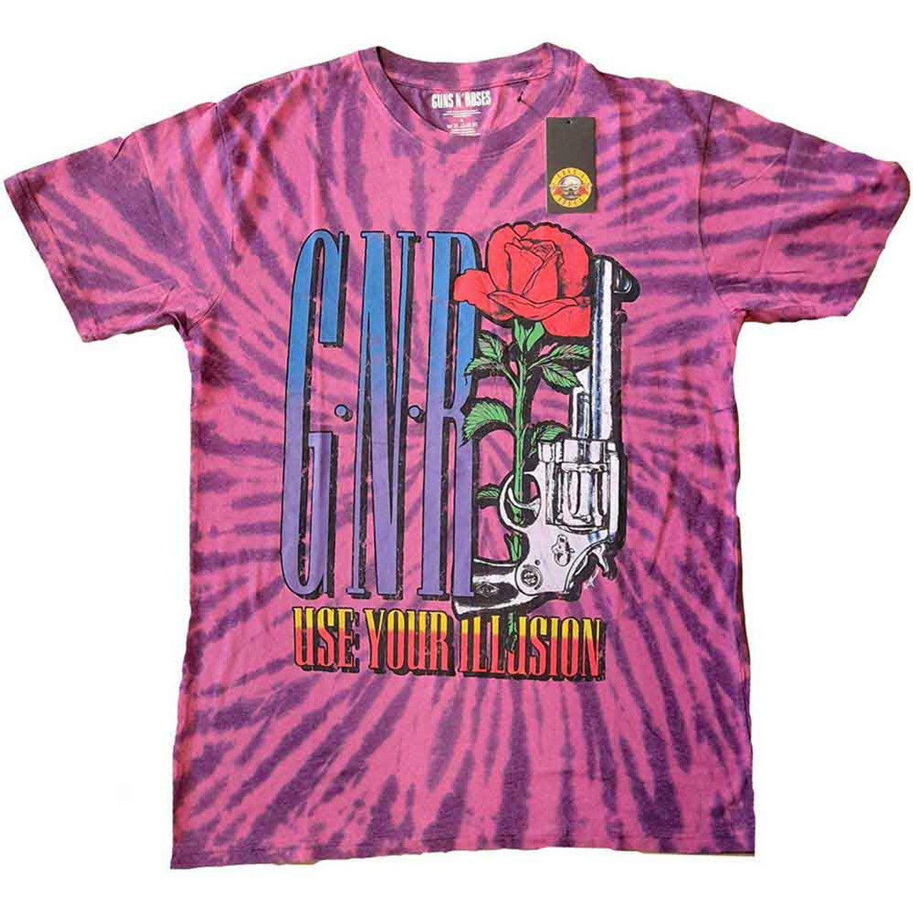 Guns 'N' Roses UYI Pistol T-shirt (Purple) (Wash Collection)