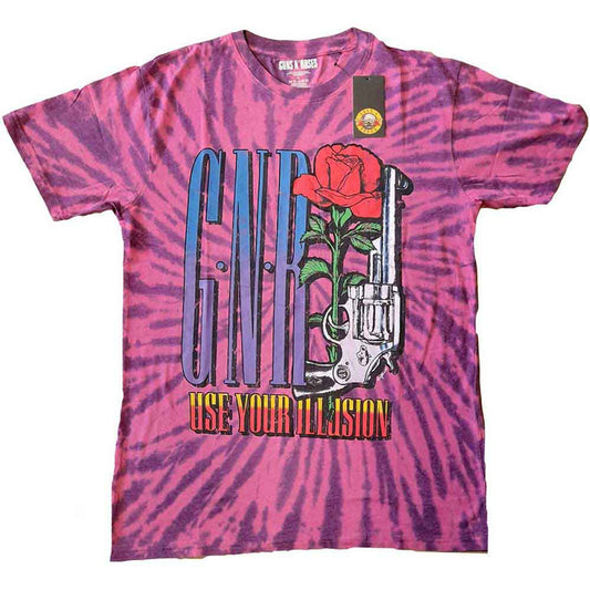 Guns 'N' Roses UYI Pistol T-shirt (Purple) (Wash Collection)