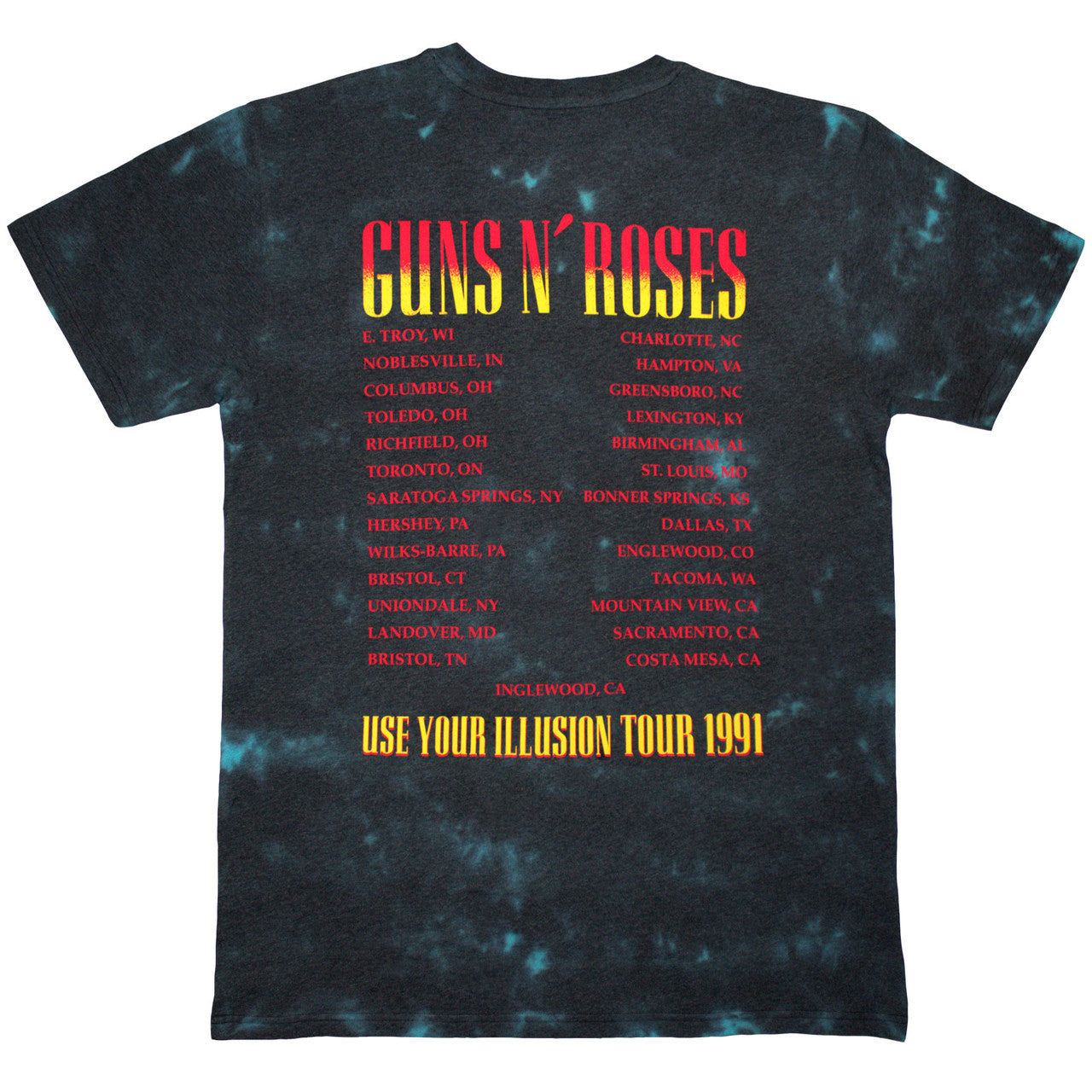 Guns 'N' Roses UYI Tour '91 T-shirt (Black) (Wash Collection)