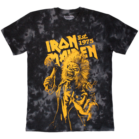 Iron Maiden Est 1975 Axe Eddie T-Shirt (Wash Collection)