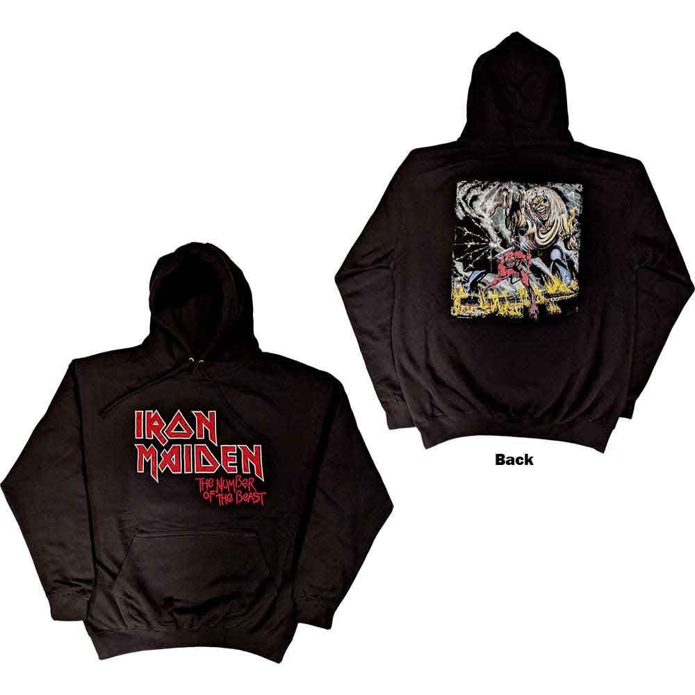 Iron Maiden NOTB Vintage Logo Faded Edge Album Hoodie