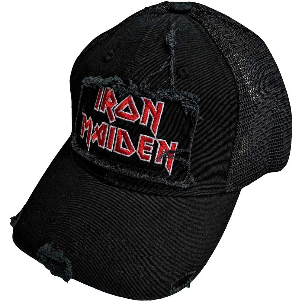 Iron Maiden Scuffed Logo Mesh Back Unisex Baseball Cap