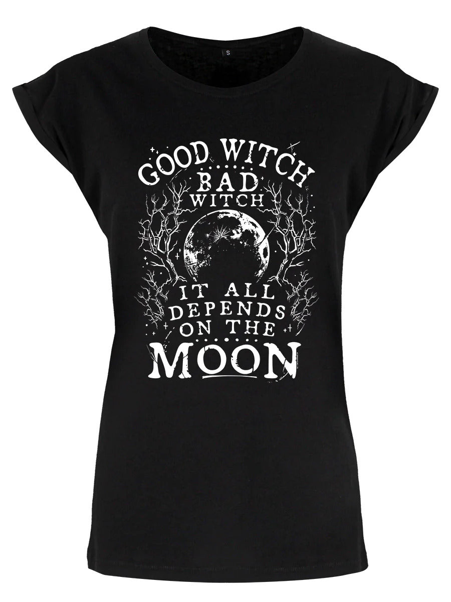 It All Depends On The Moon Ladies T-Shirt | Grindstore