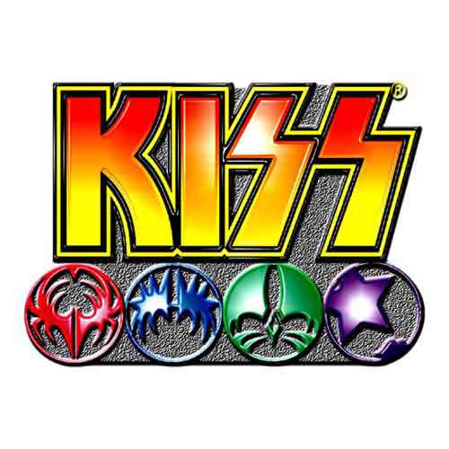 Kiss Logo & Icons Pin