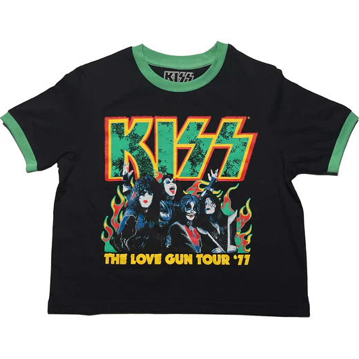 Kiss St Paddy's Ringer Crop Top