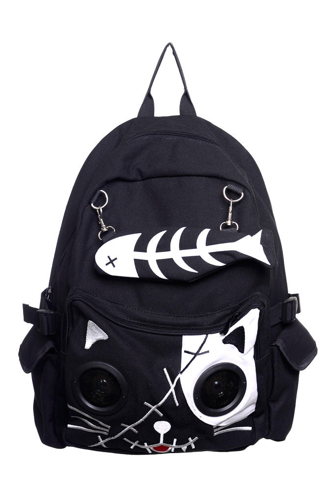 Kitty Speaker Backpack - Banned Apparel White
