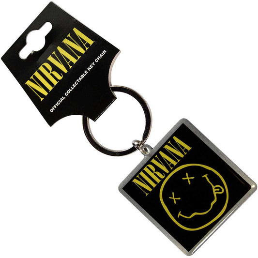 Nirvana Happy Face Photo Print Keyring