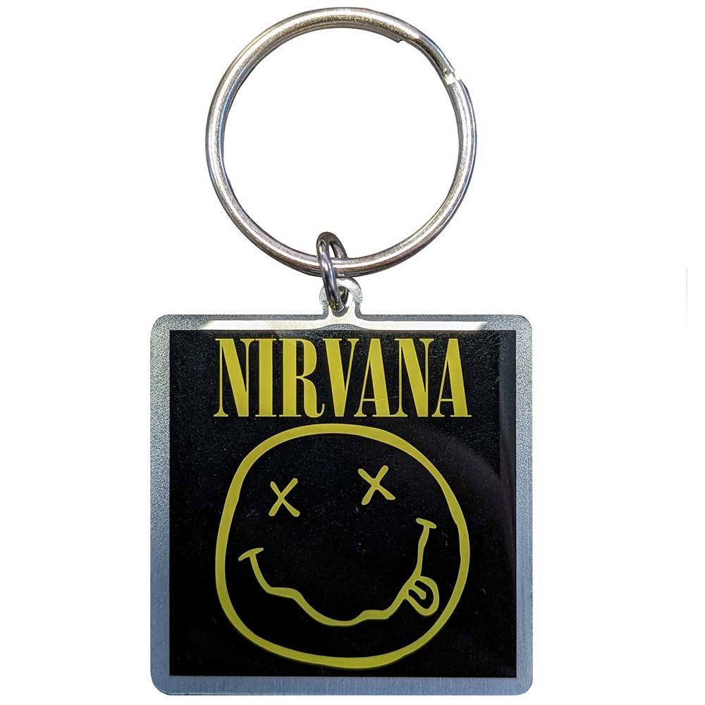 Nirvana Happy Face Photo Print Keyring