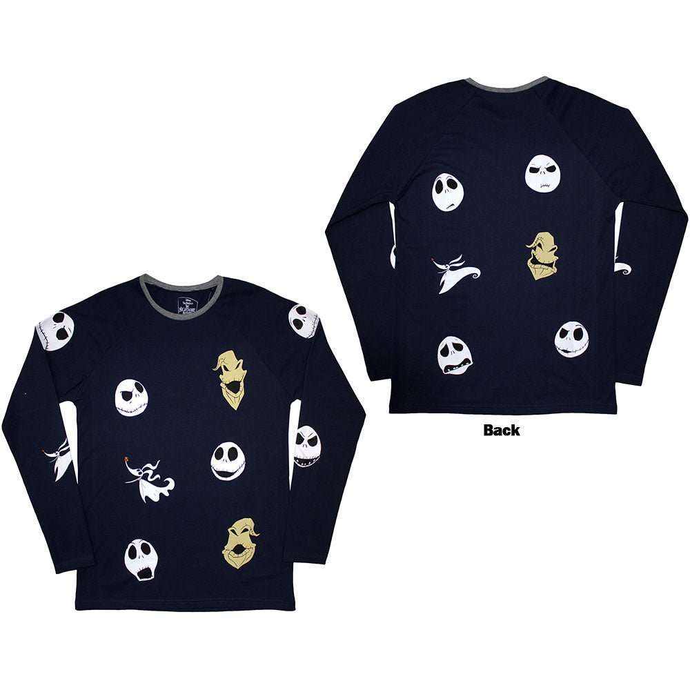 The Nightmare Before Christmas Character Heads Longsleeve T-shirt