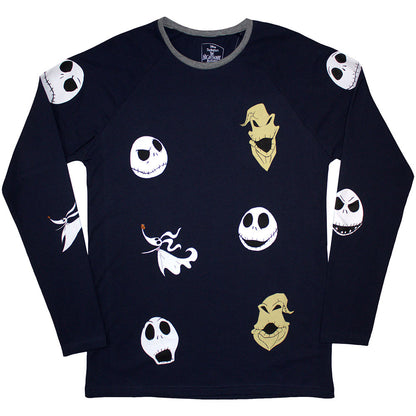The Nightmare Before Christmas Character Heads Longsleeve T-shirt