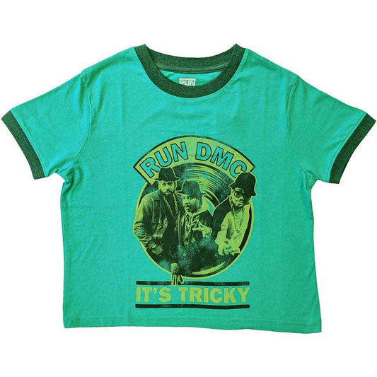 Run DMC It's Tricky Record Vinatge Ringer Crop Top