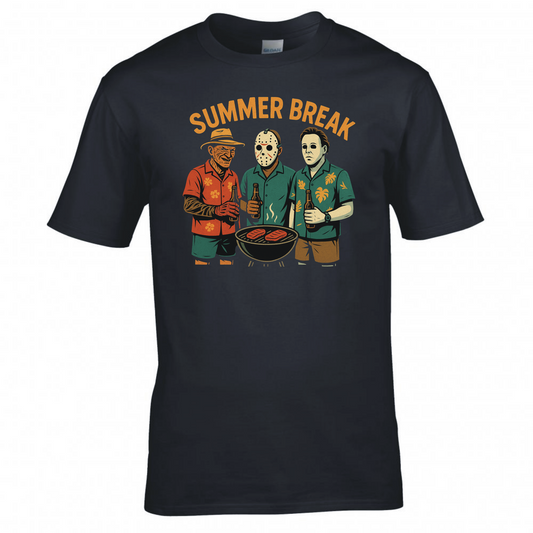 Summer Break Horror Characters T-Shirt