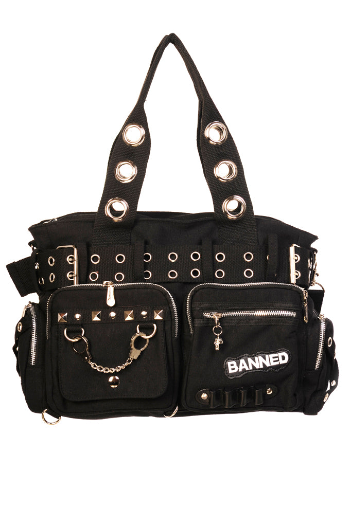 Banned Sweet Revenge Black & Purple Handbag - The Banned Apparel