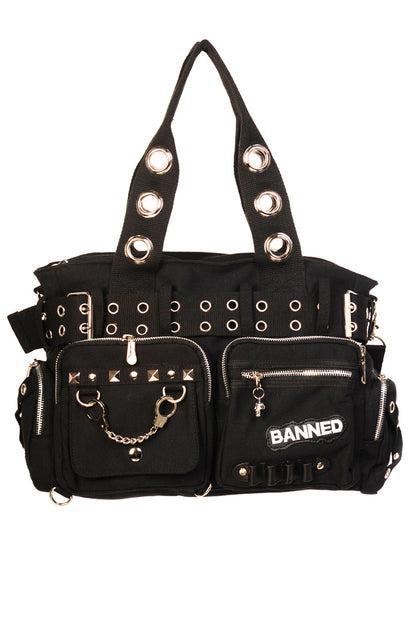 Banned Sweet Revenge Black & Purple Handbag - The Banned Apparel