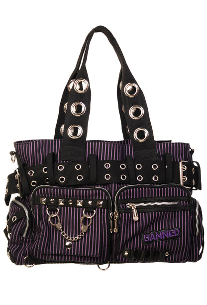 Banned Sweet Revenge Black & Purple Handbag - The Banned Apparel