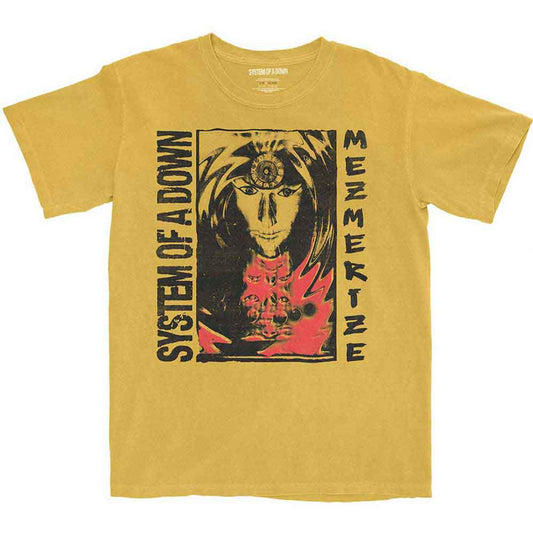System Of A Down Reflections T-shirt (Mustard Yellow Mineral Wash) (Wash Collection)