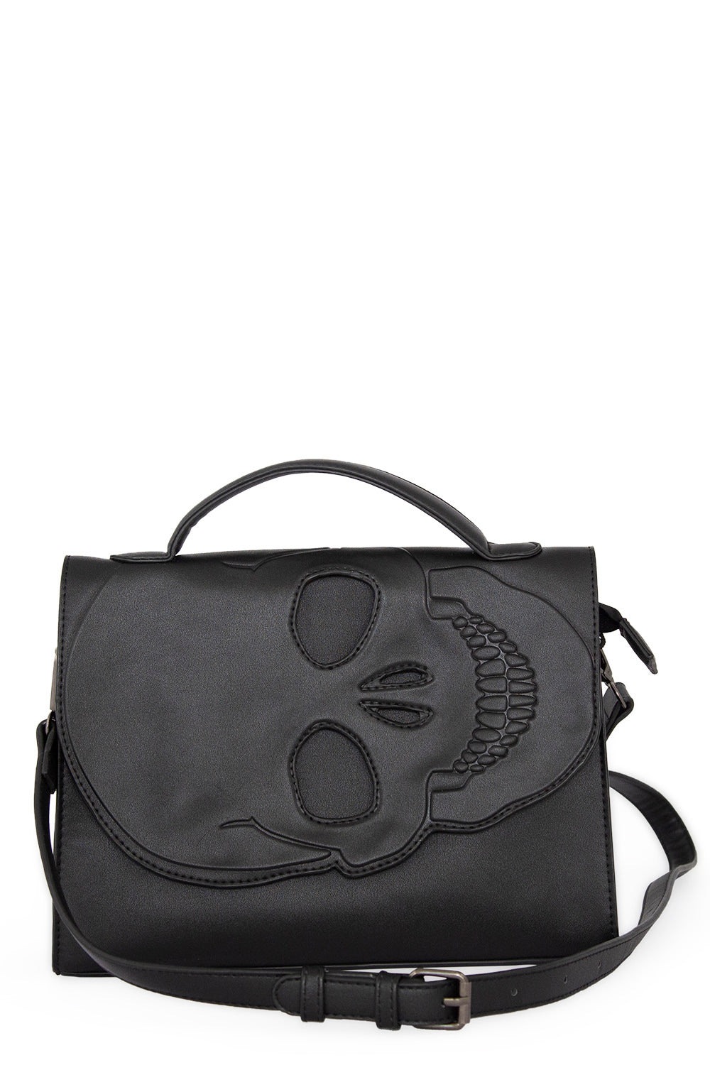 Tenebris Cut Out Skull Shoulder Bag - The Banned Apparel