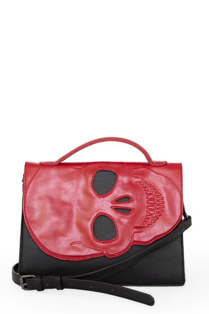 Tenebris Cut Out Skull Shoulder Bag | Banned Apparel