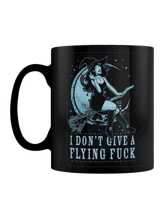 Witch Please I Don't Give A Flying Fuck Black Mug